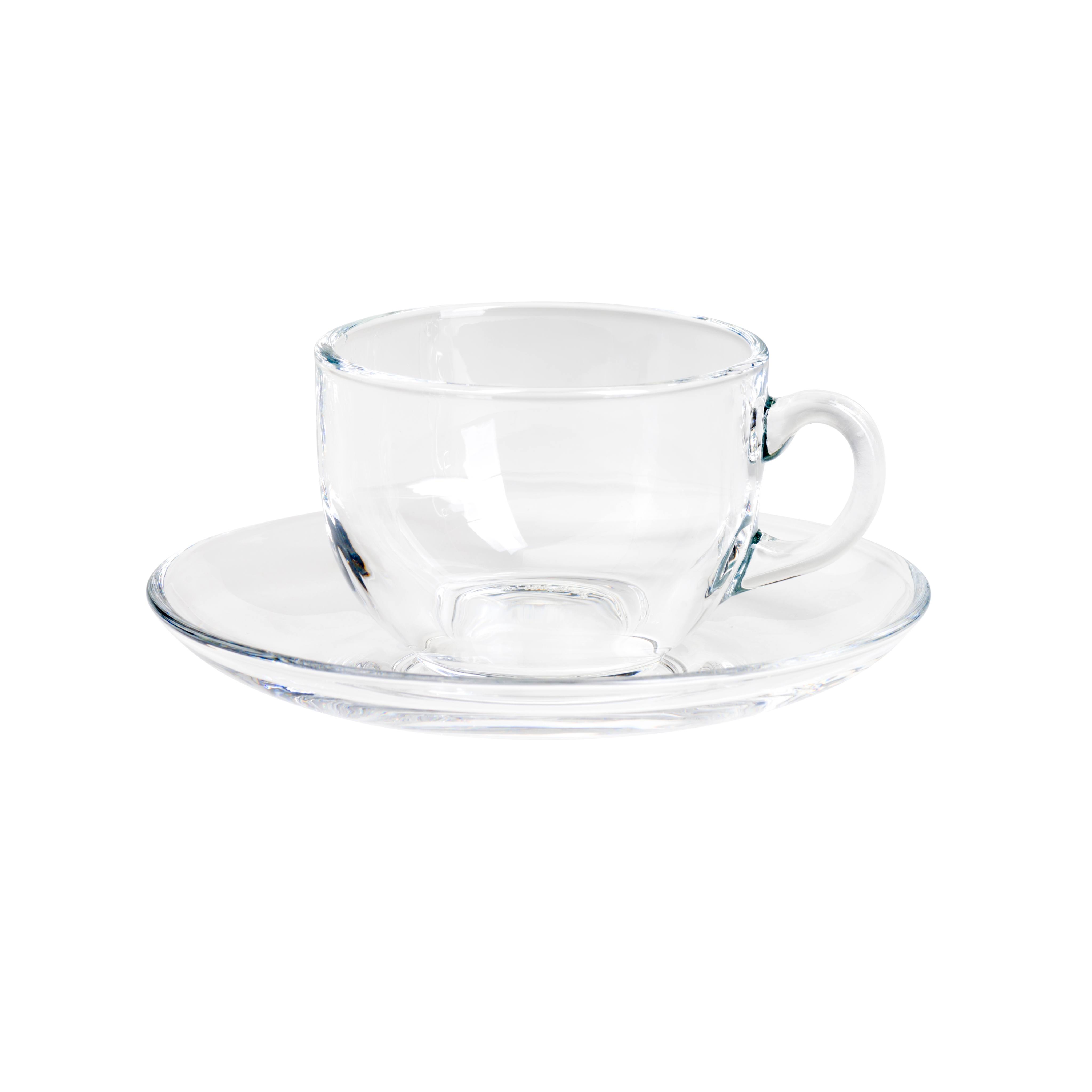 Small Glass Tea Cup & Saucer